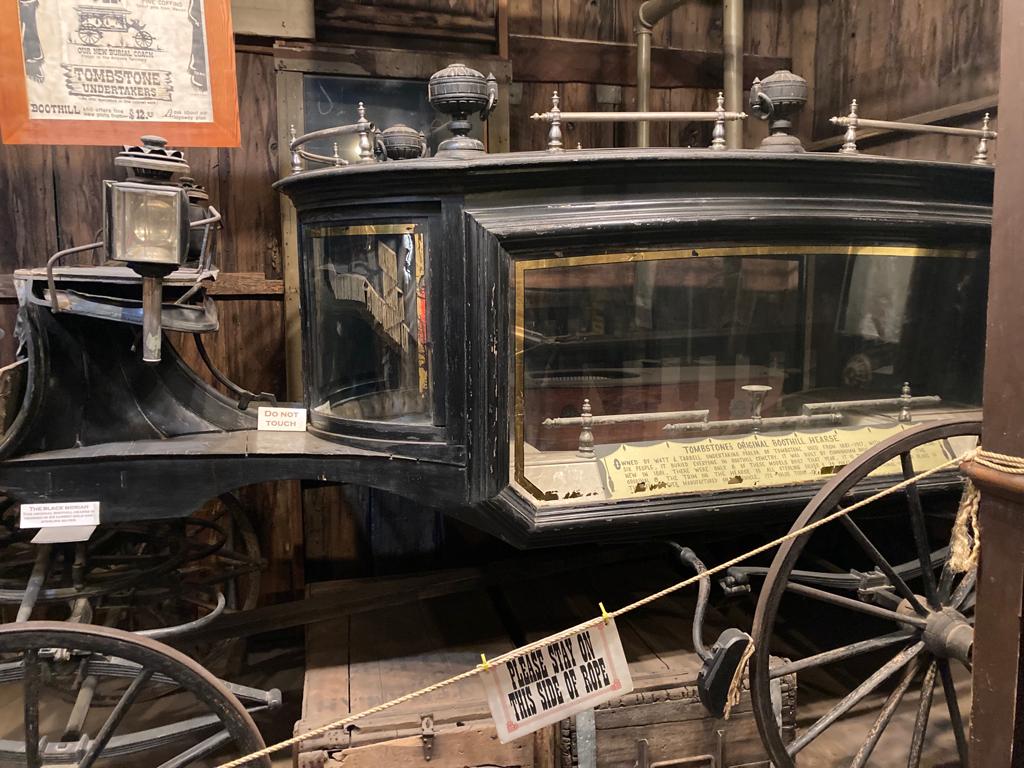 The Black Mariah. This was the main hearse in Tombstone that would take the dead to Boot Hill Cemetary.