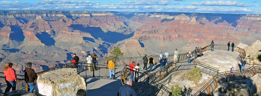Tourists at The Grand Canyon