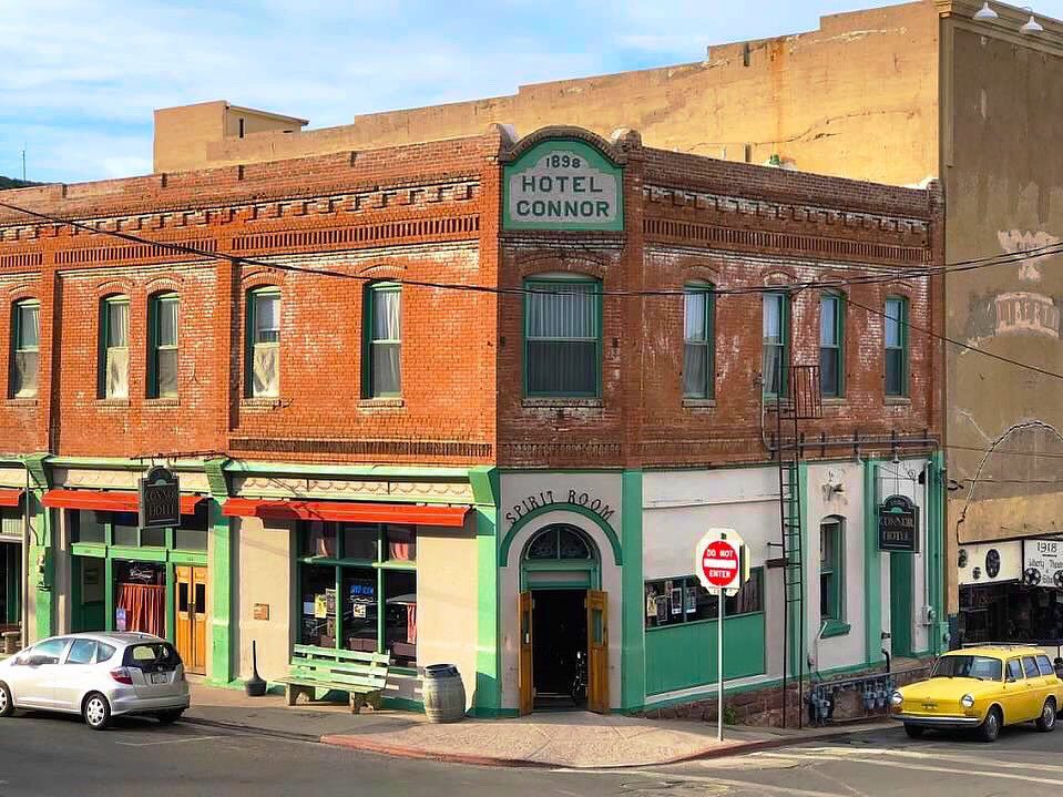 Exterior shot of the Conor Hotel in Jerome, AZ