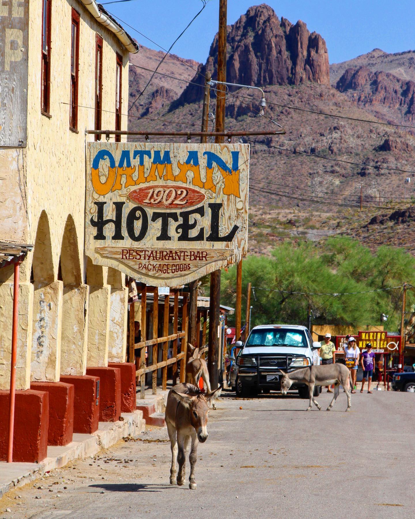 Outside shot of Oatman, AZ.