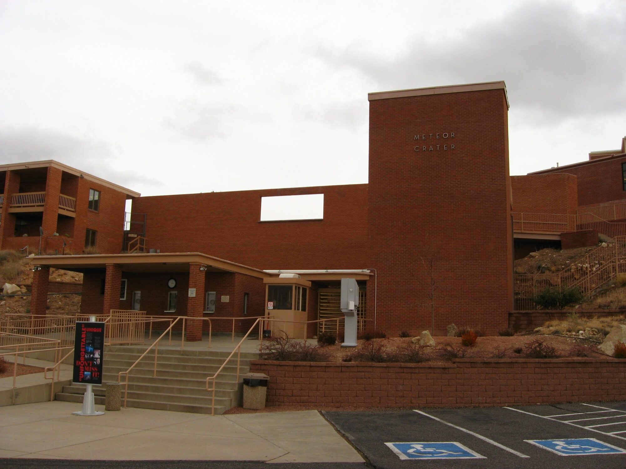 Exterior shot of the Meteor Crater & Barringer Museum